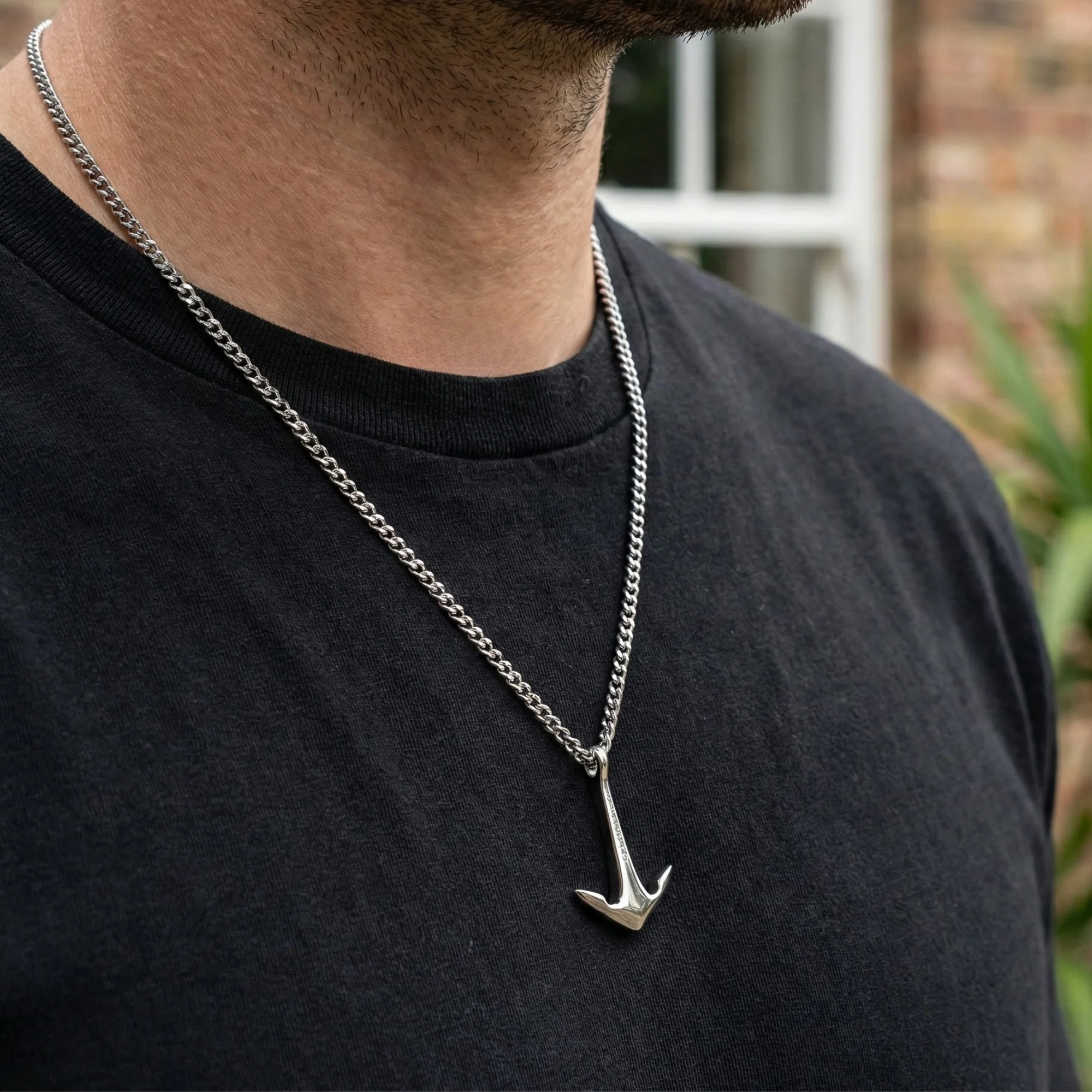 Anchor Necklace Silver - Image 3