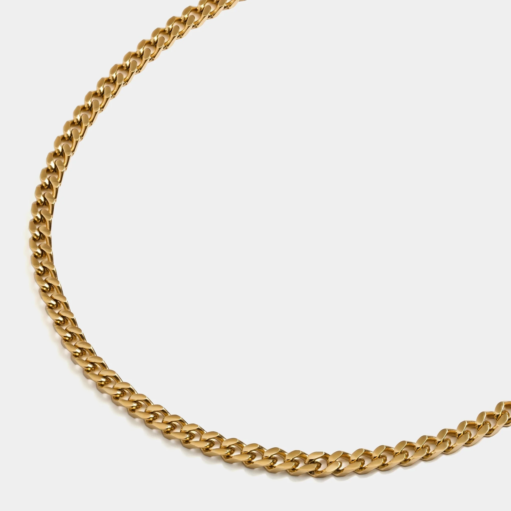 Cuban Chain Necklace Gold (4mm) - Image 4