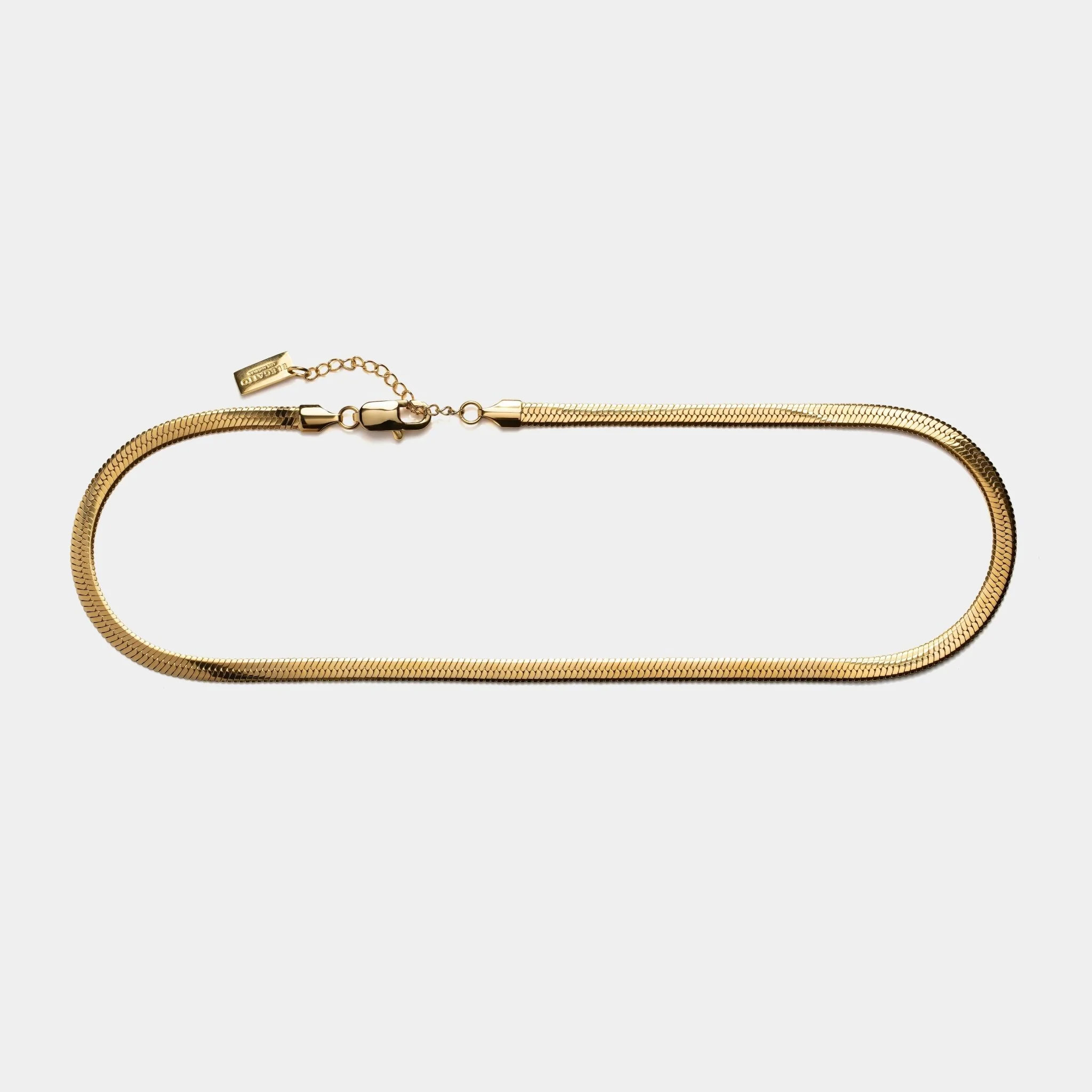Herringbone Chain Necklace Gold - Image 2