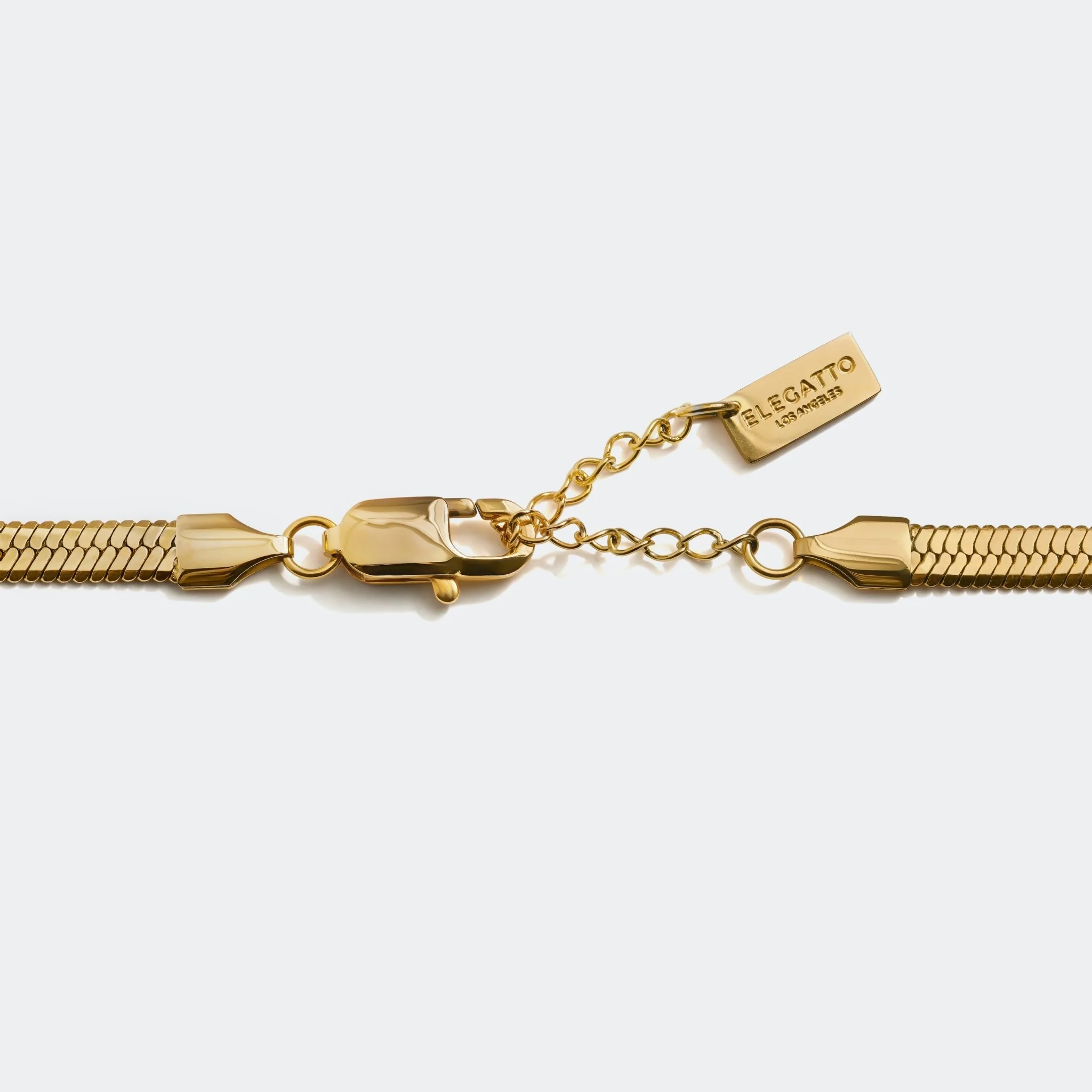 Herringbone Chain Necklace Gold - Image 3