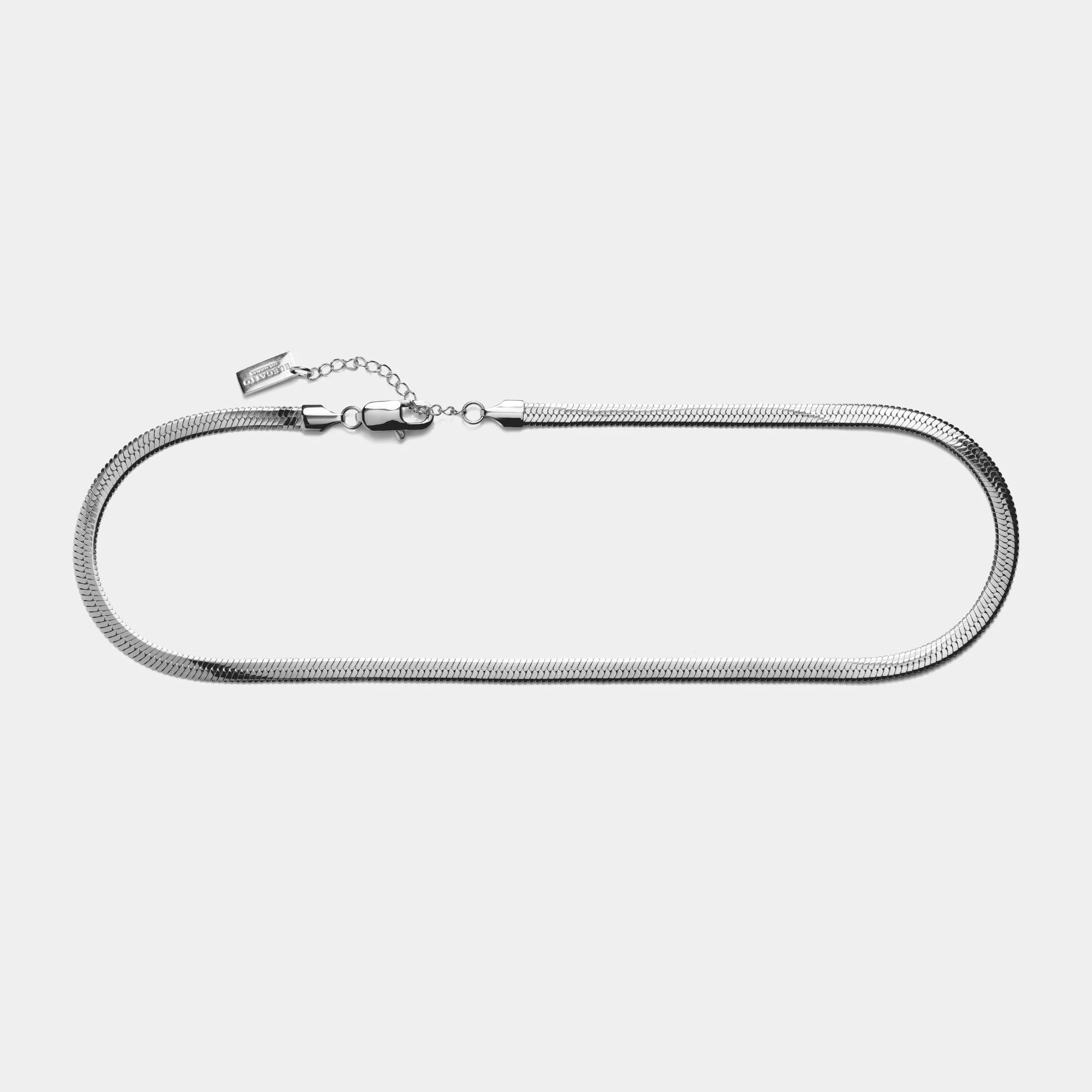 Herringbone Chain Necklace Silver - Image 2