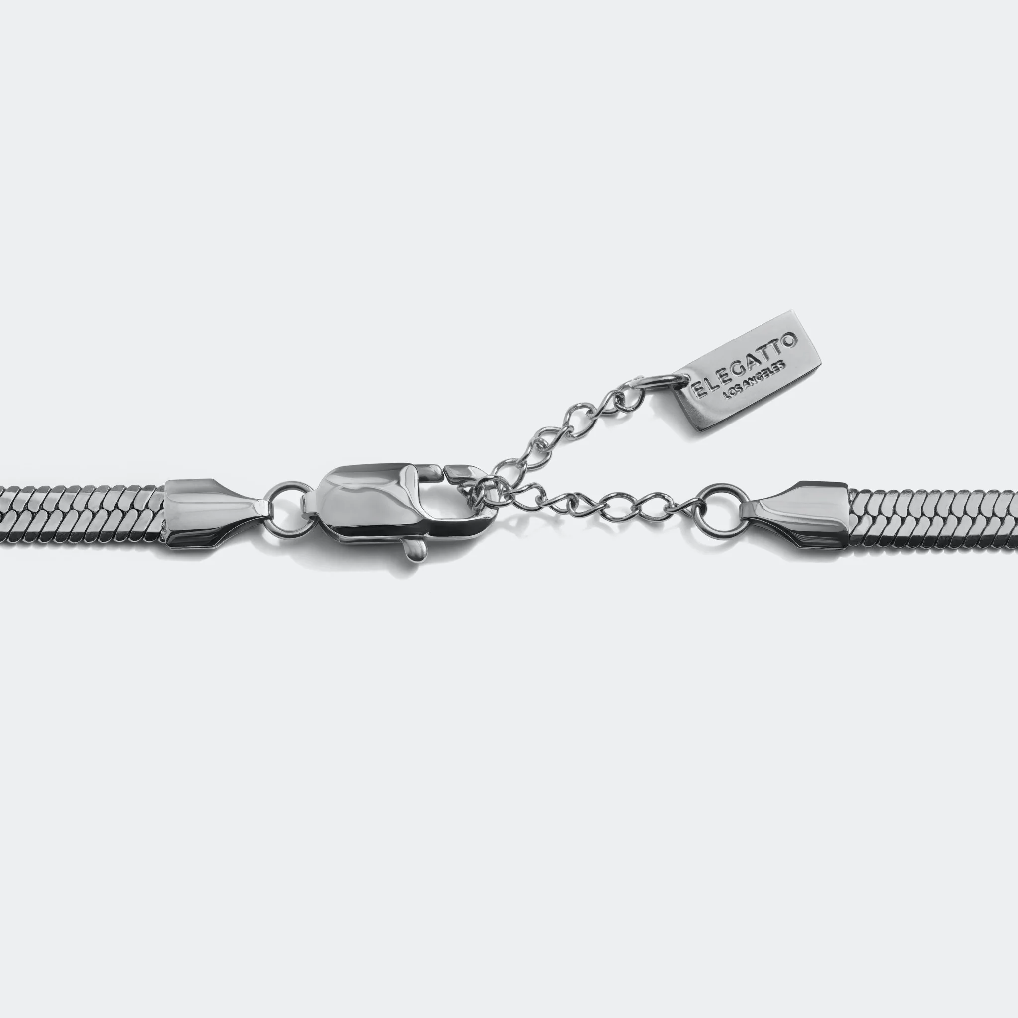 Herringbone Chain Necklace Silver - Image 3