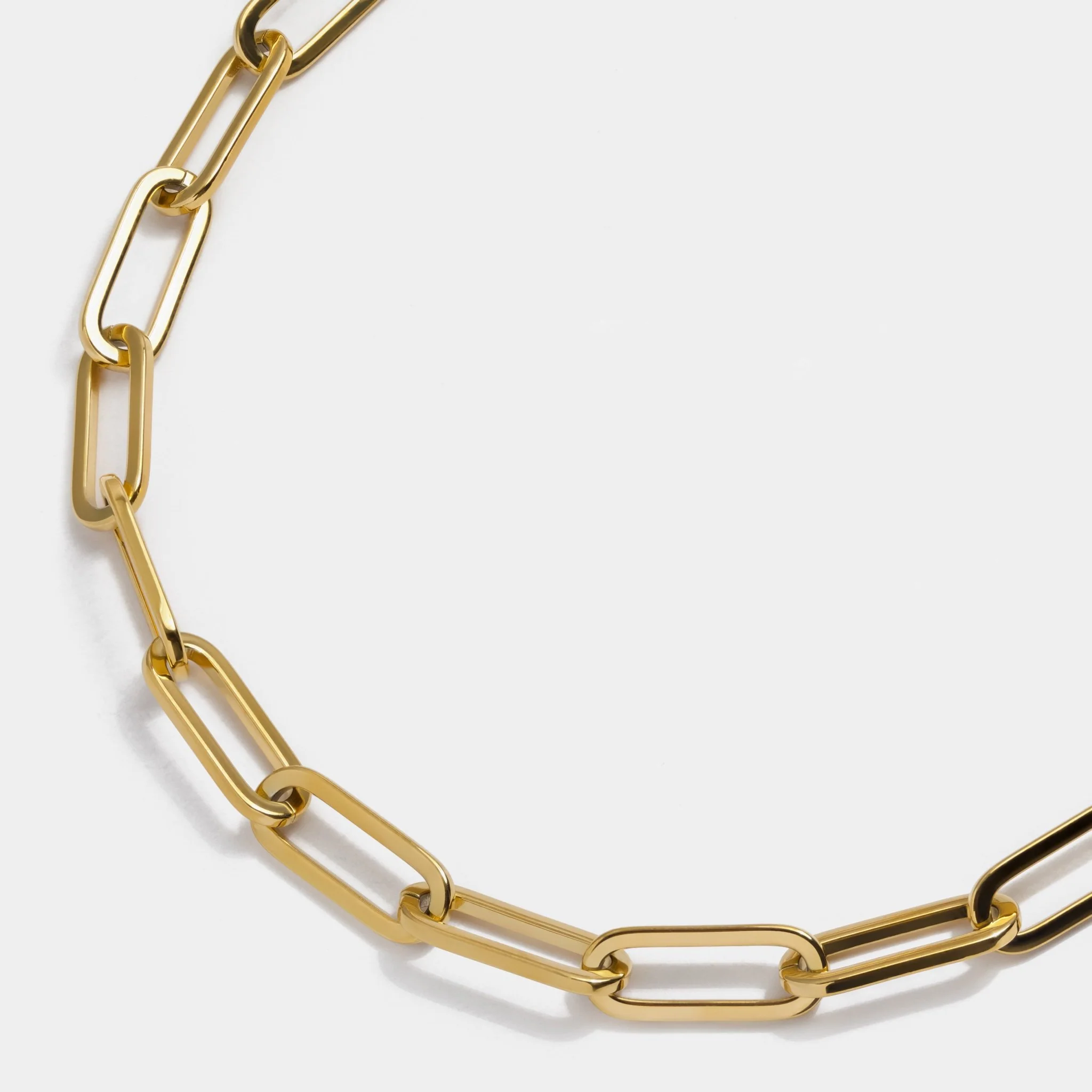 Paperclip Necklace Gold W - Image 4