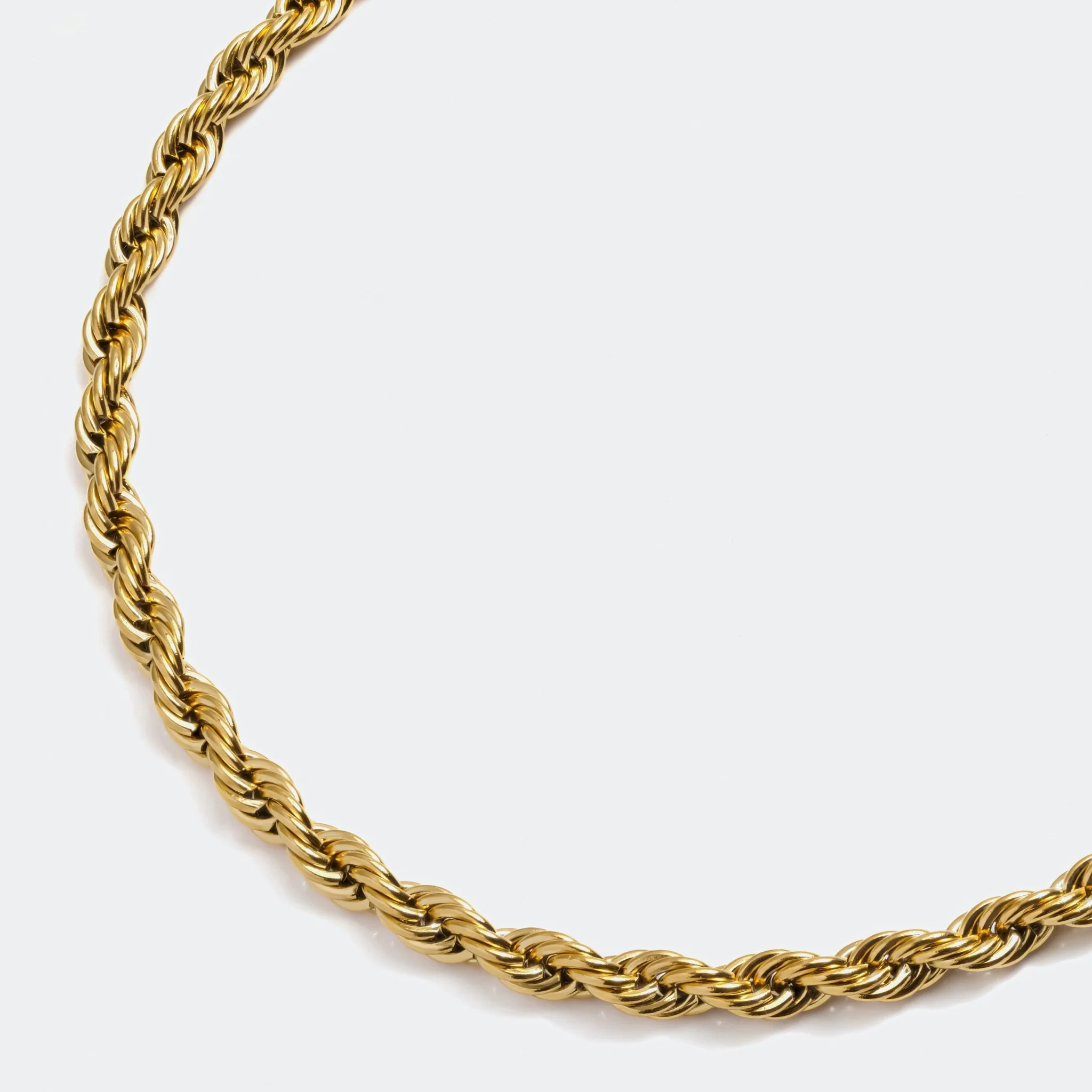 Rope Chain Necklace Gold W - Image 4