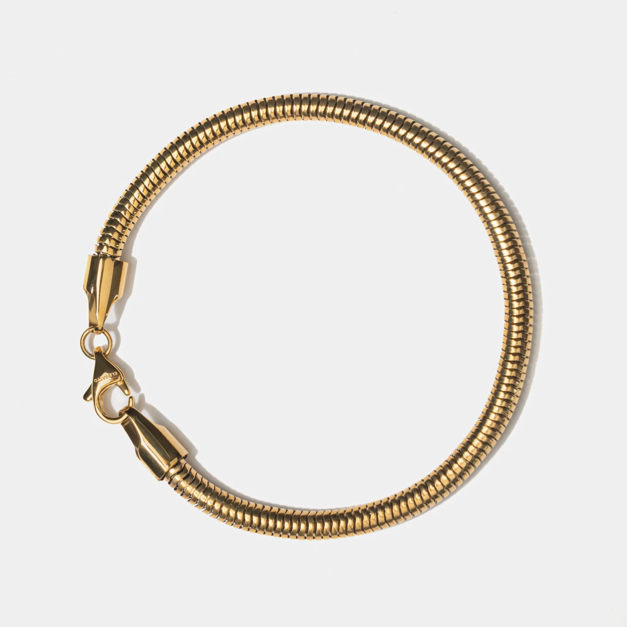 Snake Chain Bracelet Gold (4mm) - Image 2