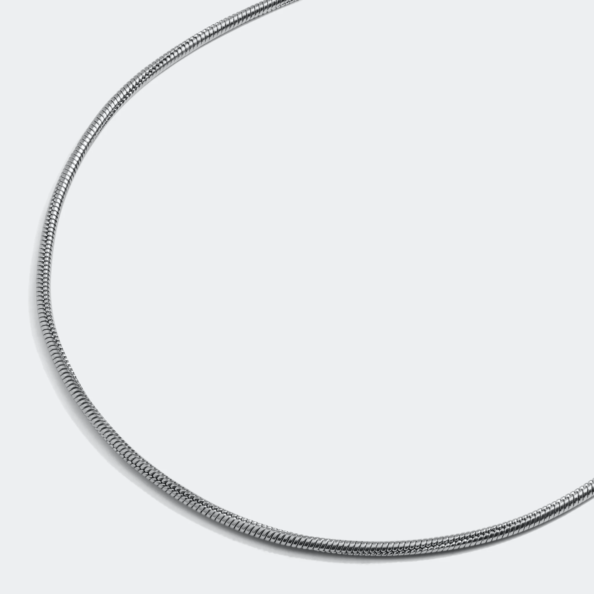 Snake Chain Necklace Silver W - Image 4